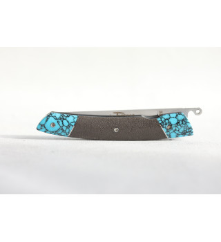 Le Thiers Liner Lock lave et turquoise