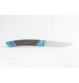 Le Thiers Liner Lock lave et turquoise