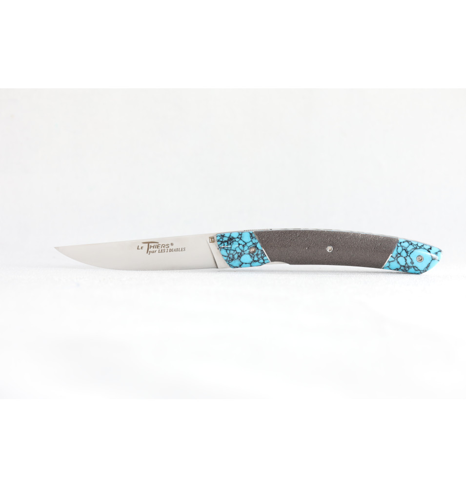 Le Thiers Liner Lock lave et turquoise