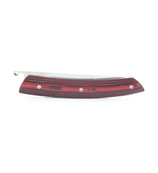 Le Thiers Liner Lock micarta lin rouge noir